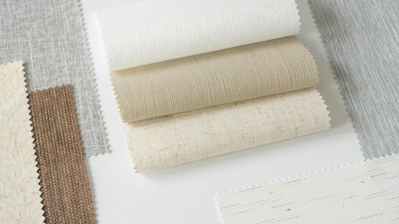 Different natural toned fabric samples.