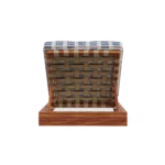 Rear view of the Corsica sunbed by Mediterrazza, highlighting the adjustable backrest finished in durable synthetic leather.