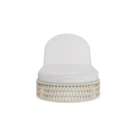 Navagio sun lounger by Mediterrazza seen from the front, showcasing its generous cushions and Mediterranean-inspired design.