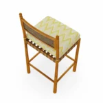 Olbia Bar Chair – Outdoor Bar Chair in Iroko Wood, Fabric, Cord by Mediterrazza. Top-down view revealing the full design layout and premium upholstery.