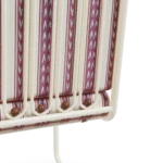 Ostuni Dining Chair by Mediterrazza – close-up of Lacquered Metal, Fabric, Cord craftsmanship. Luxury Outdoor Dining Chair detail shot highlighting artisanal cord and frame quality.