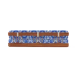 Taormina Sofa by Mediterrazza – Outdoor Sofa in Iroko Wood, Fabric, Cord. Rear view revealing refined construction and distinctive backrest design.