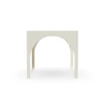 Tosalet outdoor table by Mediterrazza, handcrafted with a lacquered metal structure and a durable, sunlit-inspired glazed ceramic top.