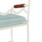 Valldemossa Bar Chair by Mediterrazza – close-up of Lacquered Metal, Synthetic Leather, Cord craftsmanship. Luxury Outdoor Bar Chair detail shot highlighting artisanal cord and frame quality.