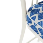 Vernazza Bar Chair by Mediterrazza – close-up of Iroko Wood, Fabric, Cord craftsmanship. Luxury Outdoor Bar Chair detail shot highlighting artisanal cord and frame quality.