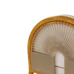 Cyclades Armchair by Mediterrazza – close-up of Iroko Wood, Textile, Cord craftsmanship. Luxury Outdoor Armchair detail shot highlighting artisanal cord and frame quality.