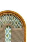 Cyclades Dining Chair by Mediterrazza – close-up of Iroko Wood, Textile, Cord craftsmanship. Luxury Outdoor Dining Chair detail shot highlighting artisanal cord and frame quality.