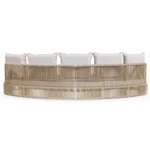 Menton Sofa by Mediterrazza – Outdoor Sofa in Lacquered Metal, Fabric. Rear view revealing refined construction and distinctive backrest design.