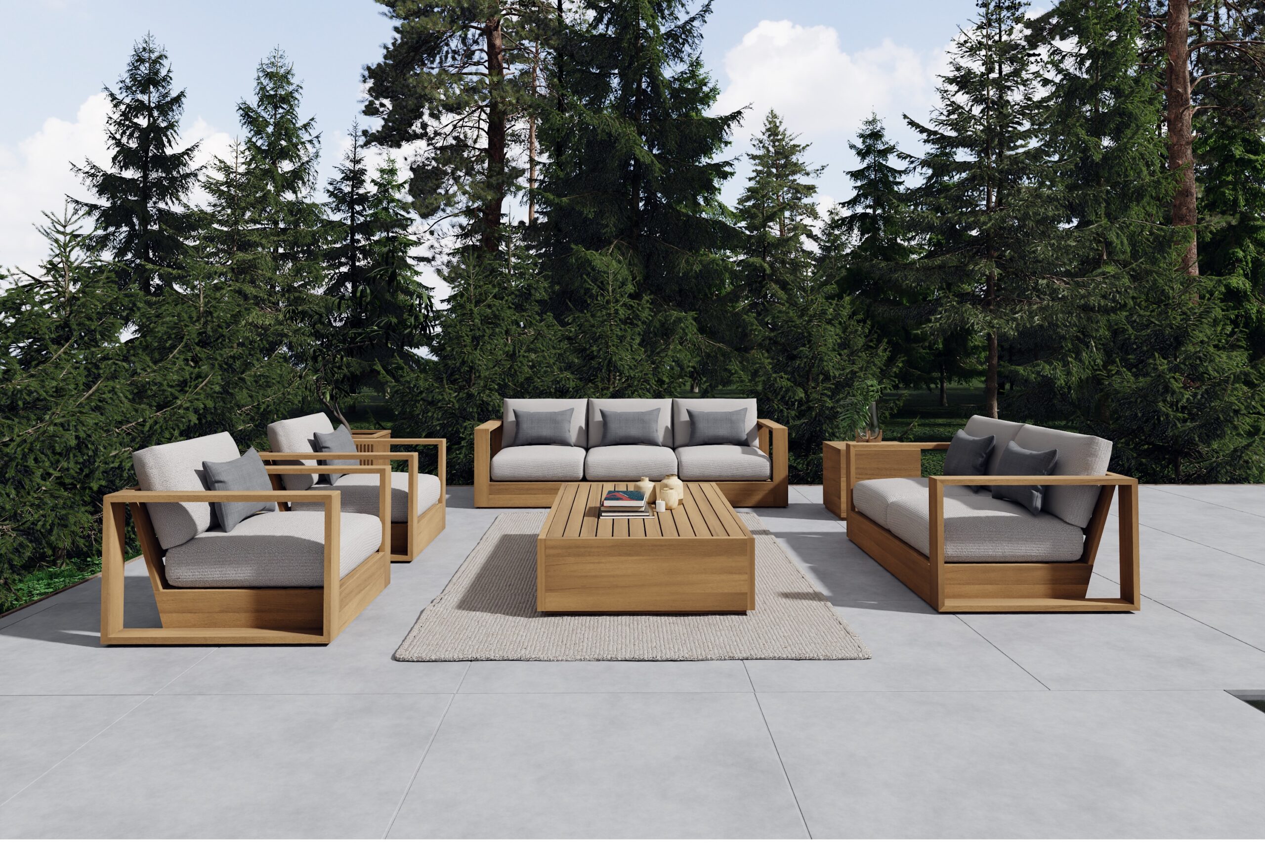 Teak Furniture in Luxury Outdoor design