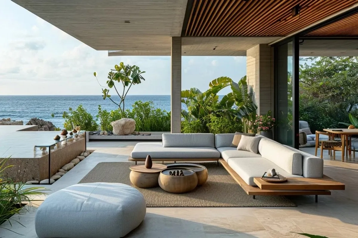 Outdoor Living Trends in  a luxury patio