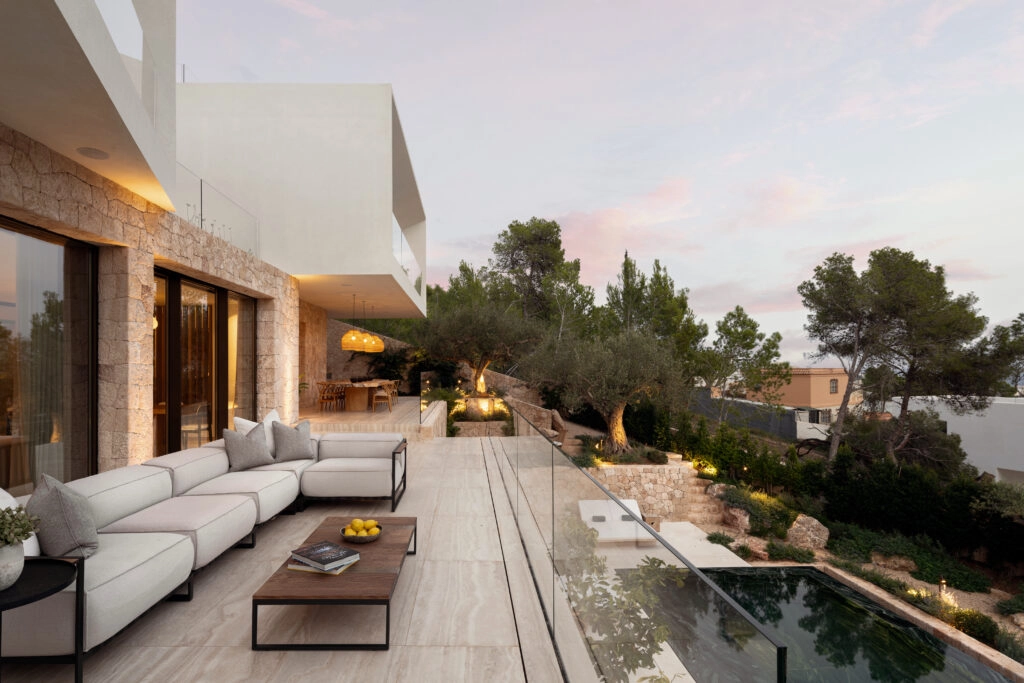 Mediterranean Living contemporary house with minimalist coastal architecture, open spaces, natural light, and refined organic design.