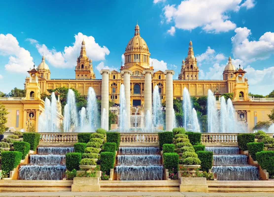 Outside view of a museum in Barcelona.