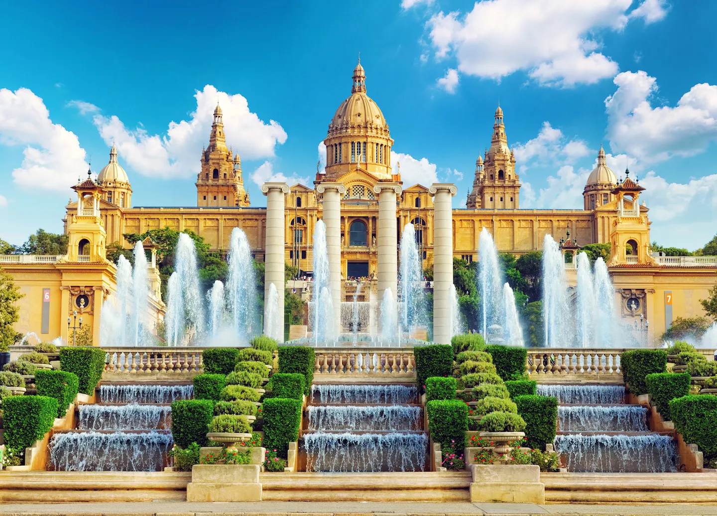 Outside view of a museum in Barcelona.